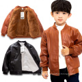 Wholesale Custom Made Children Long Sleeve Biker Leather Jackets